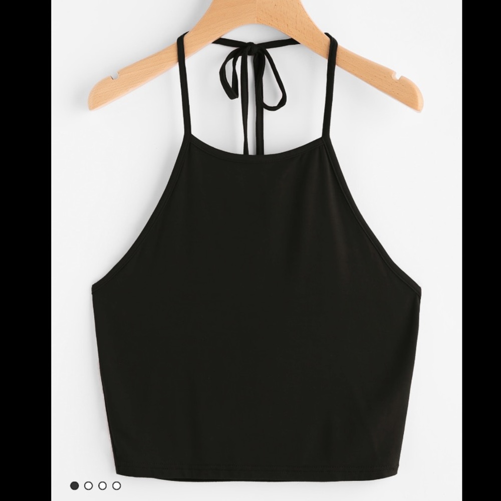 Black halter top
